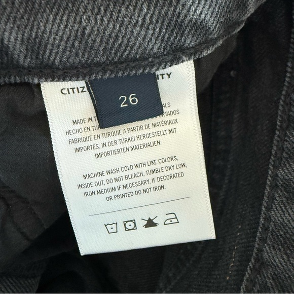 New Citizens of Humanity Skyla Mid Rise Cigarette Jeans Covert Black Denim 26 - Picture 15 of 16